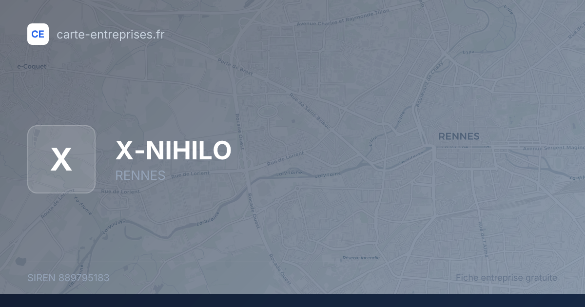 X-NIHILO — 889795183 — fiche entreprise