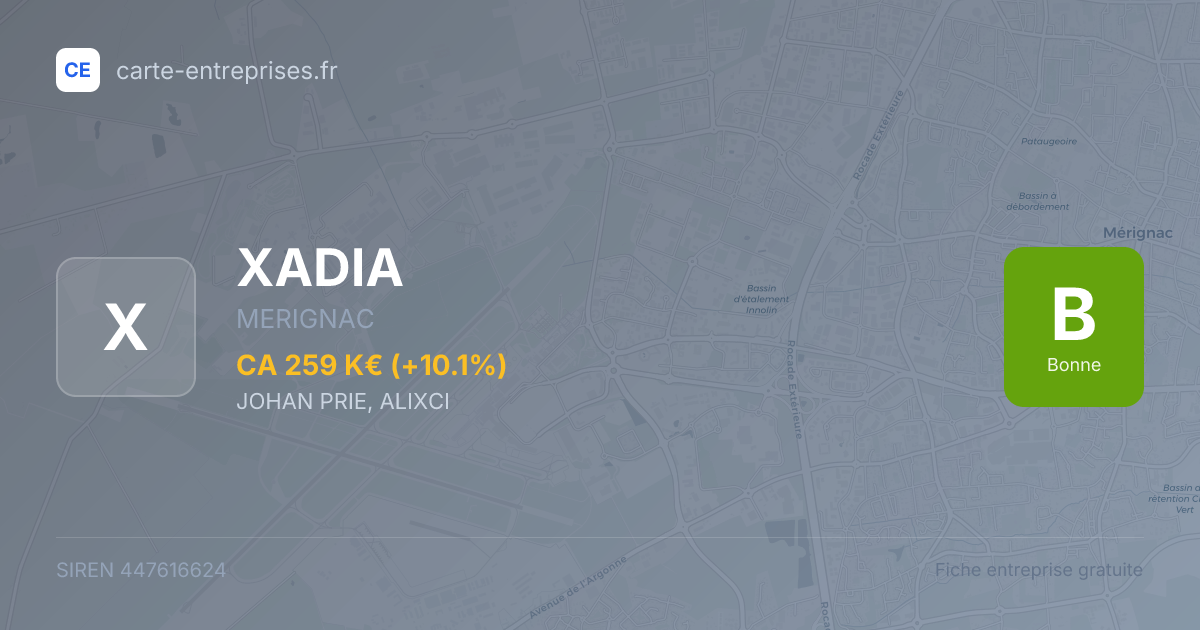 XADIA — 447616624 — fiche entreprise