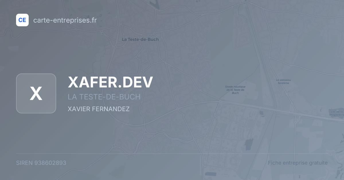 XAFER.DEV — 938602893 — fiche entreprise