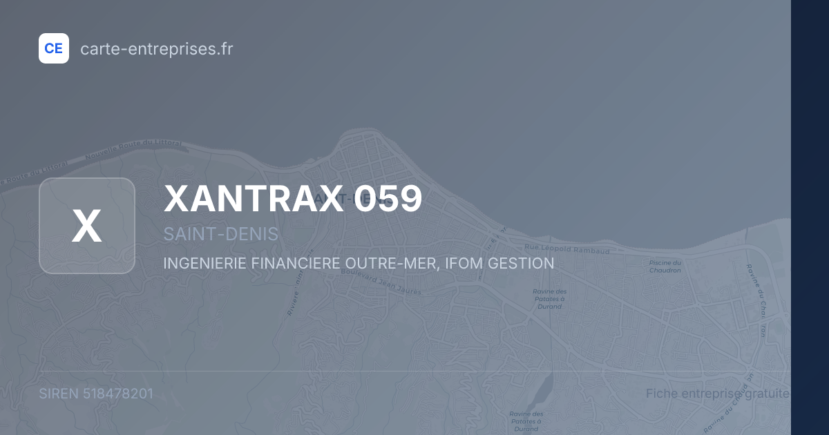 XANTRAX 059 — 518478201 — fiche entreprise