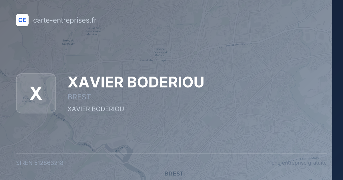XAVIER BODERIOU — 512863218 — fiche entreprise