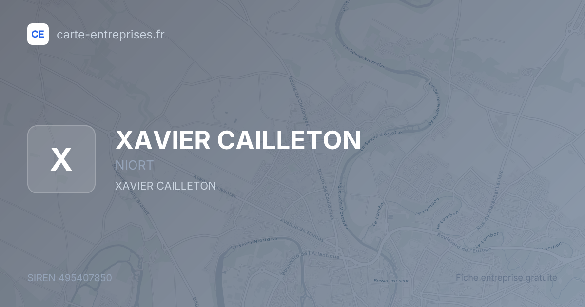 XAVIER CAILLETON — 495407850 — fiche entreprise