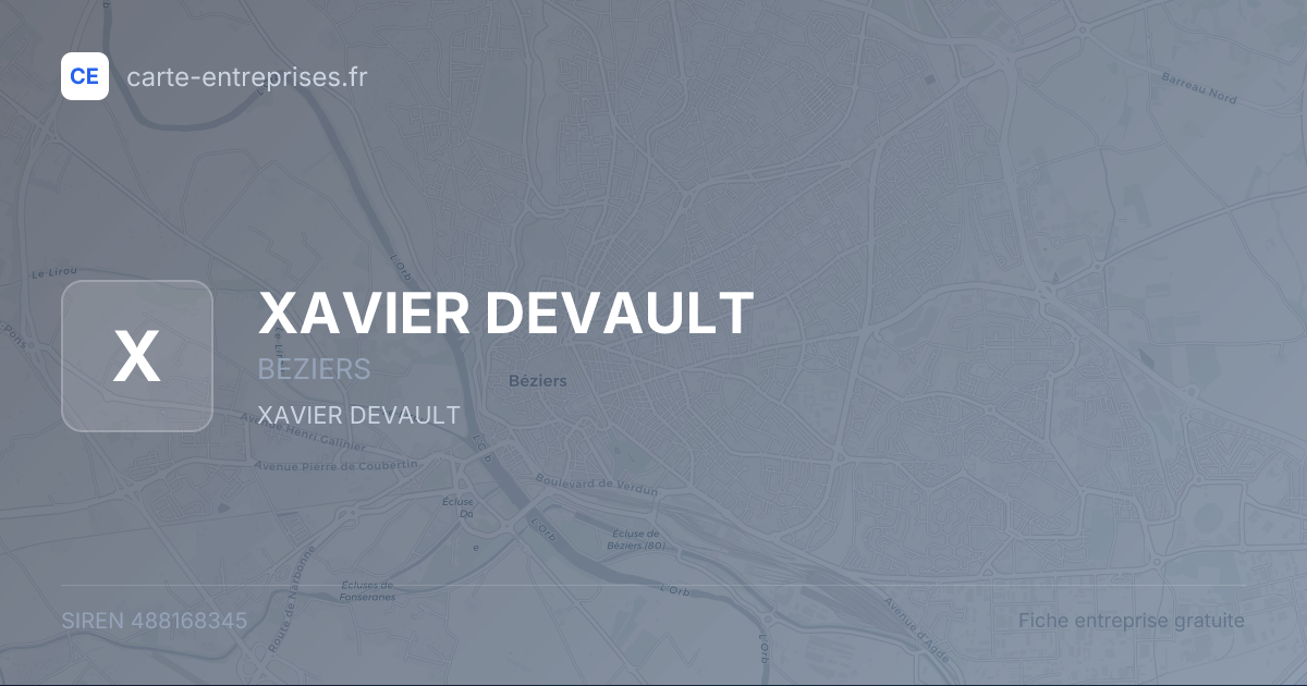 XAVIER DEVAULT — 488168345 — fiche entreprise