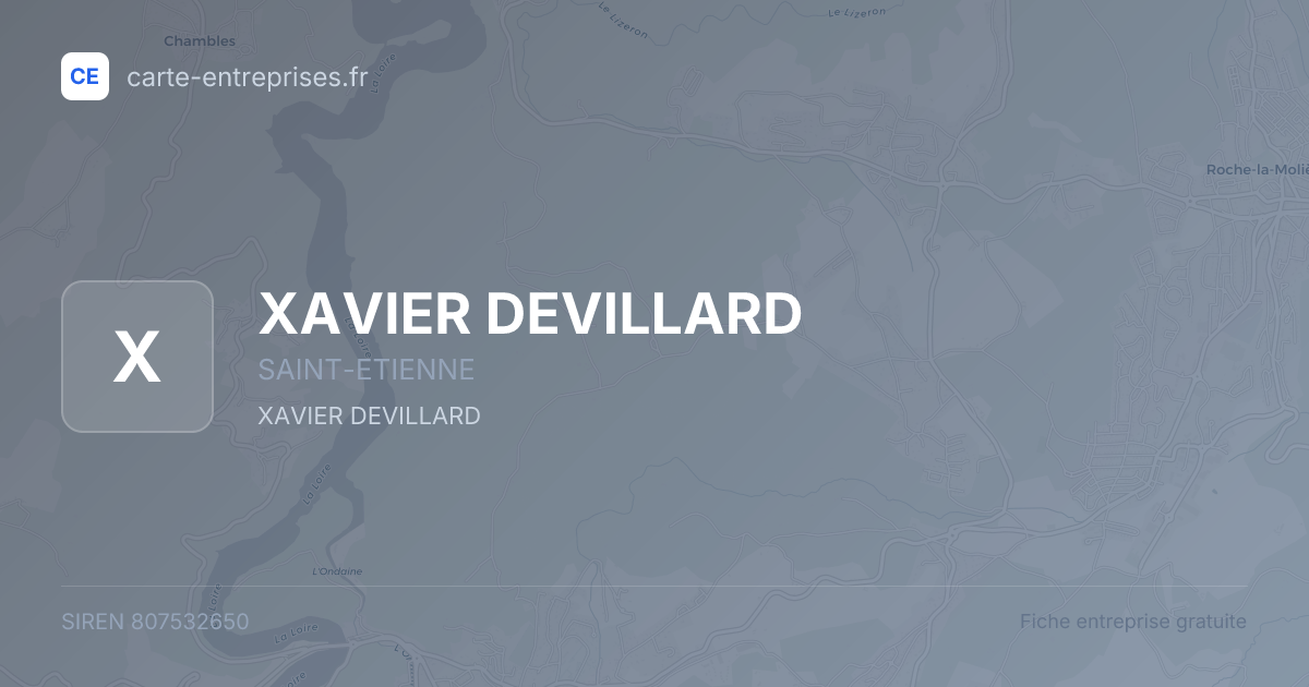 XAVIER DEVILLARD — 807532650 — fiche entreprise