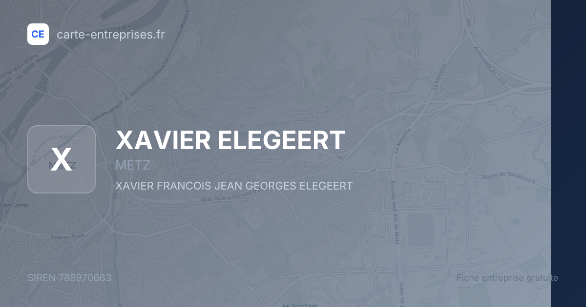 XAVIER ELEGEERT — 788970663 — fiche entreprise