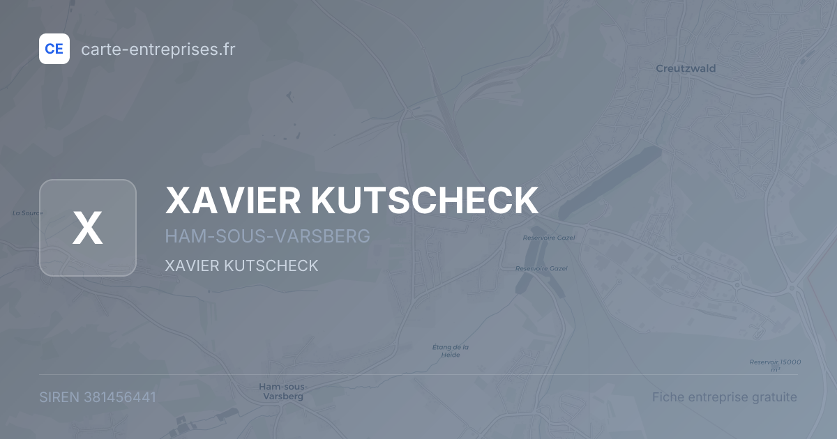 XAVIER KUTSCHECK — 381456441 — fiche entreprise