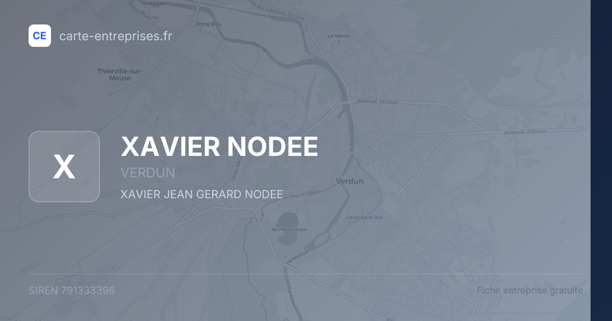 XAVIER NODEE — 791333396 — fiche entreprise