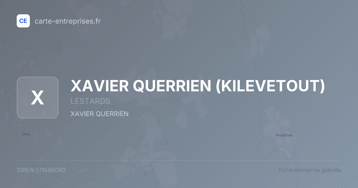 XAVIER QUERRIEN — 511595092 — fiche entreprise