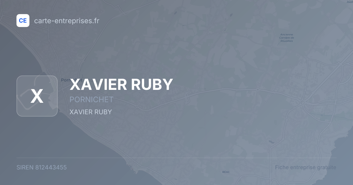 XAVIER RUBY — 812443455 — fiche entreprise