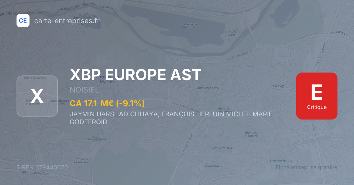 XBP EUROPE AST — 379440670 — fiche entreprise