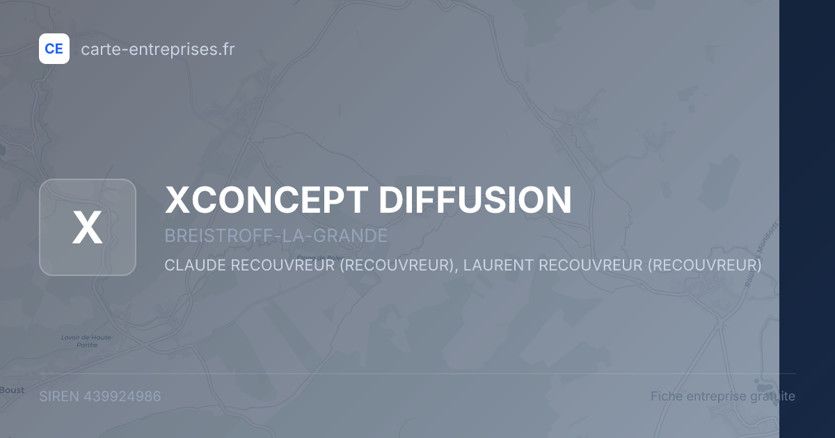 XCONCEPT DIFFUSION — 439924986 — fiche entreprise