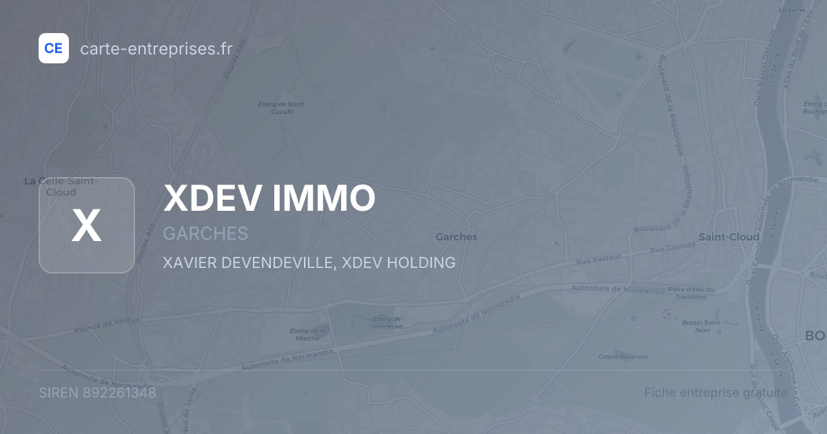 XDEV IMMO — 892261348 — fiche entreprise