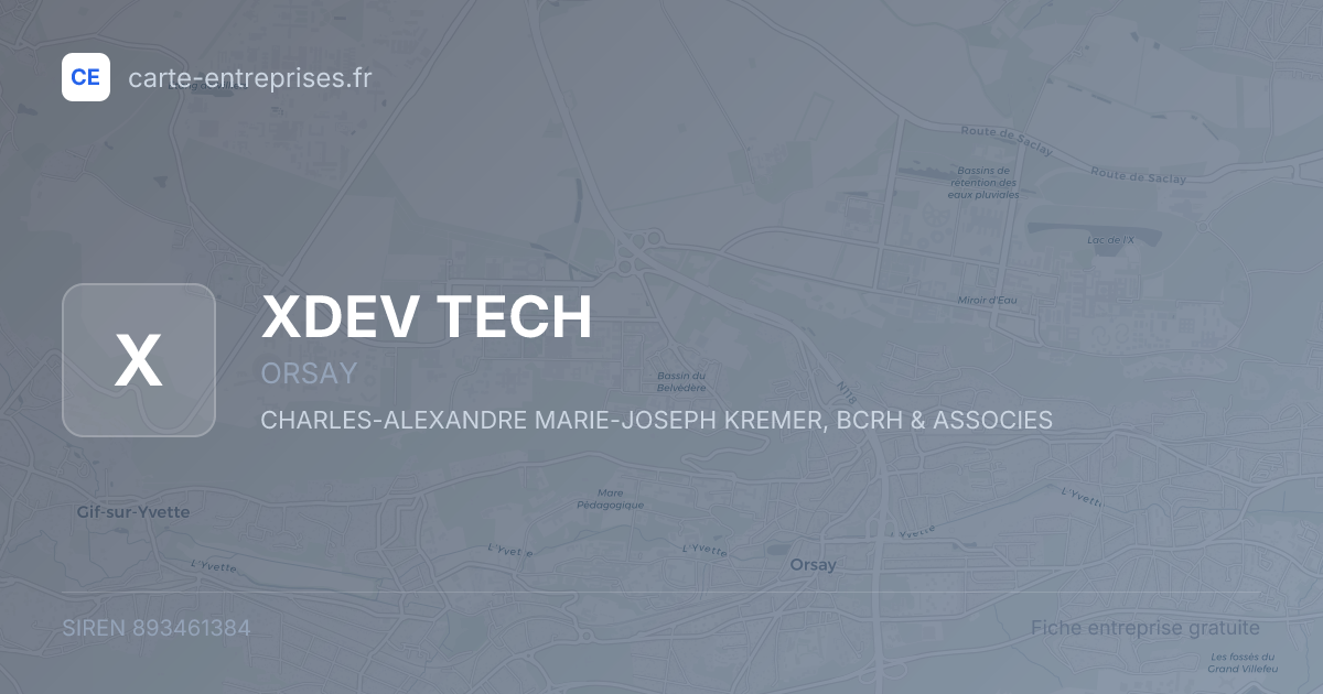 XDEV TECH — 893461384 — fiche entreprise