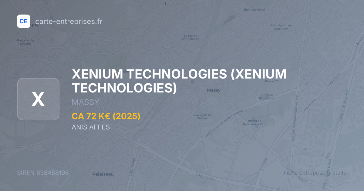 XENIUM TECHNOLOGIES — 838458198 — fiche entreprise