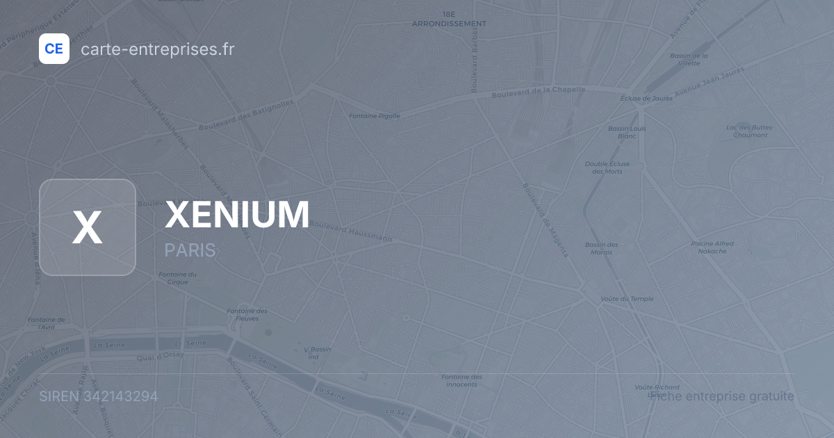 XENIUM — 342143294 — fiche entreprise