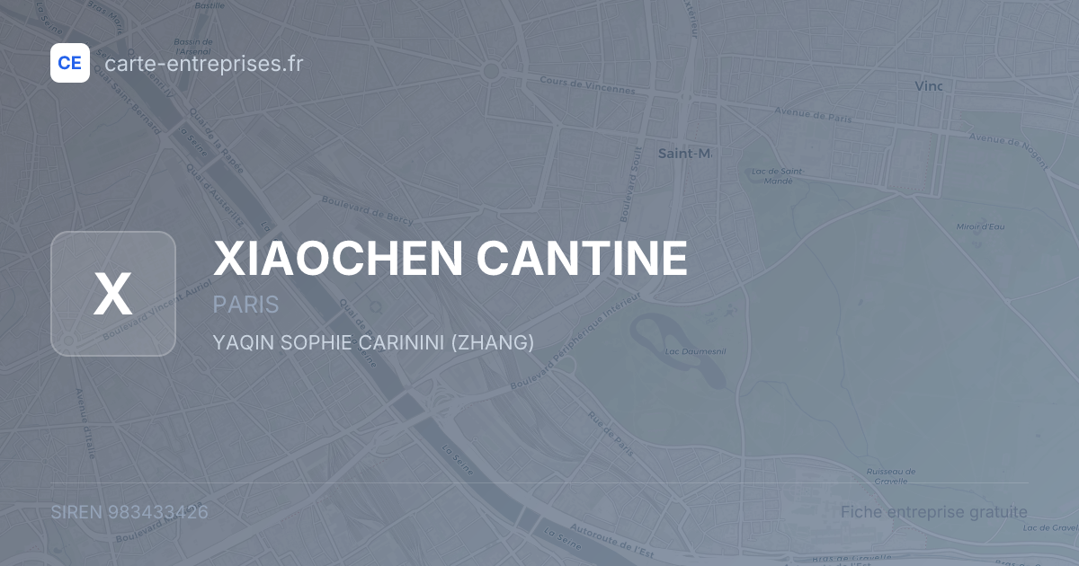XIAOCHEN CANTINE — 983433426 — fiche entreprise