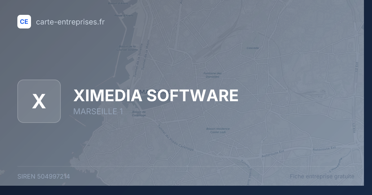 XIMEDIA SOFTWARE — 504997214 — fiche entreprise