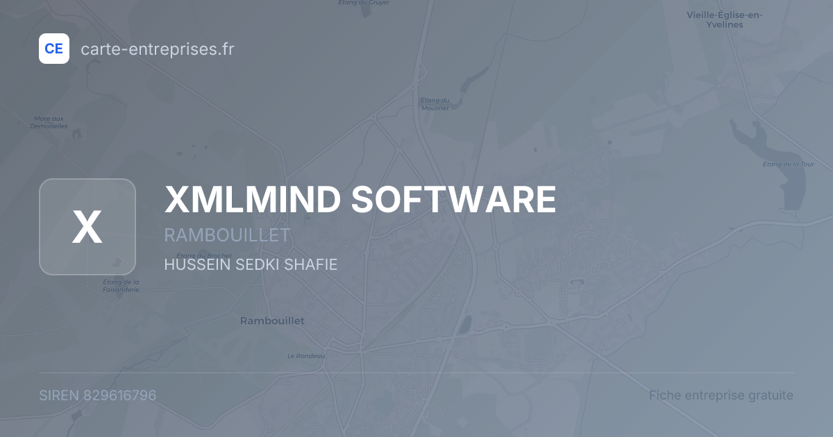 XMLMIND SOFTWARE — 829616796 — fiche entreprise