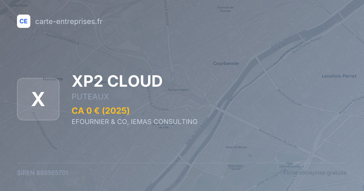 XP2 CLOUD — 889565701 — fiche entreprise