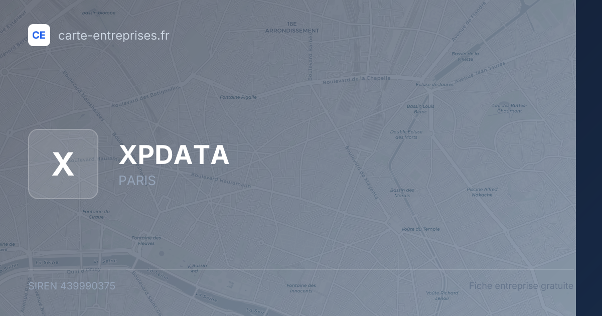 XPDATA — 439990375 — fiche entreprise