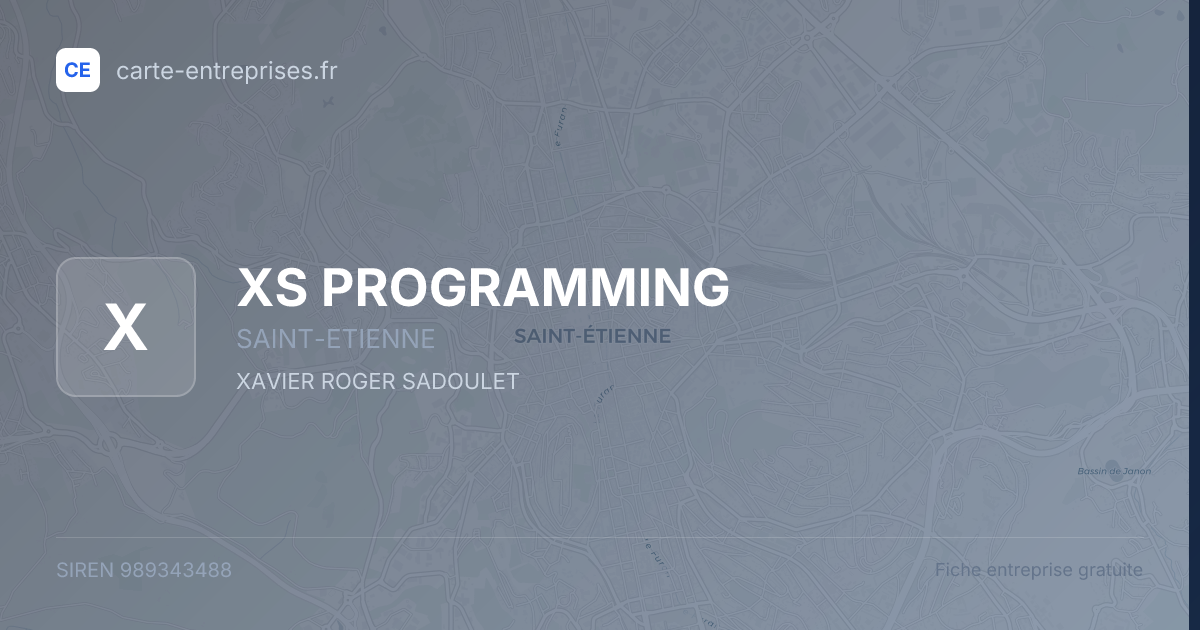 XS PROGRAMMING — 989343488 — fiche entreprise