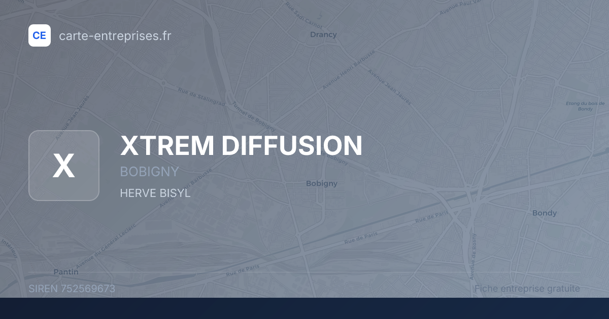 XTREM DIFFUSION — 752569673 — fiche entreprise