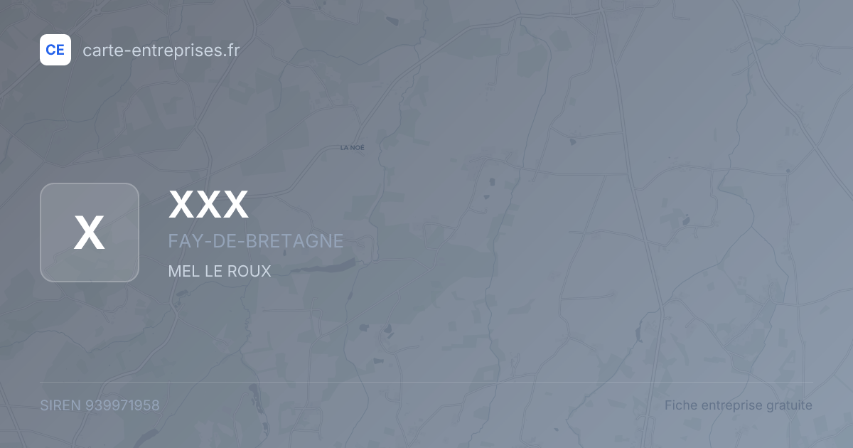 XXX — 939971958 — fiche entreprise