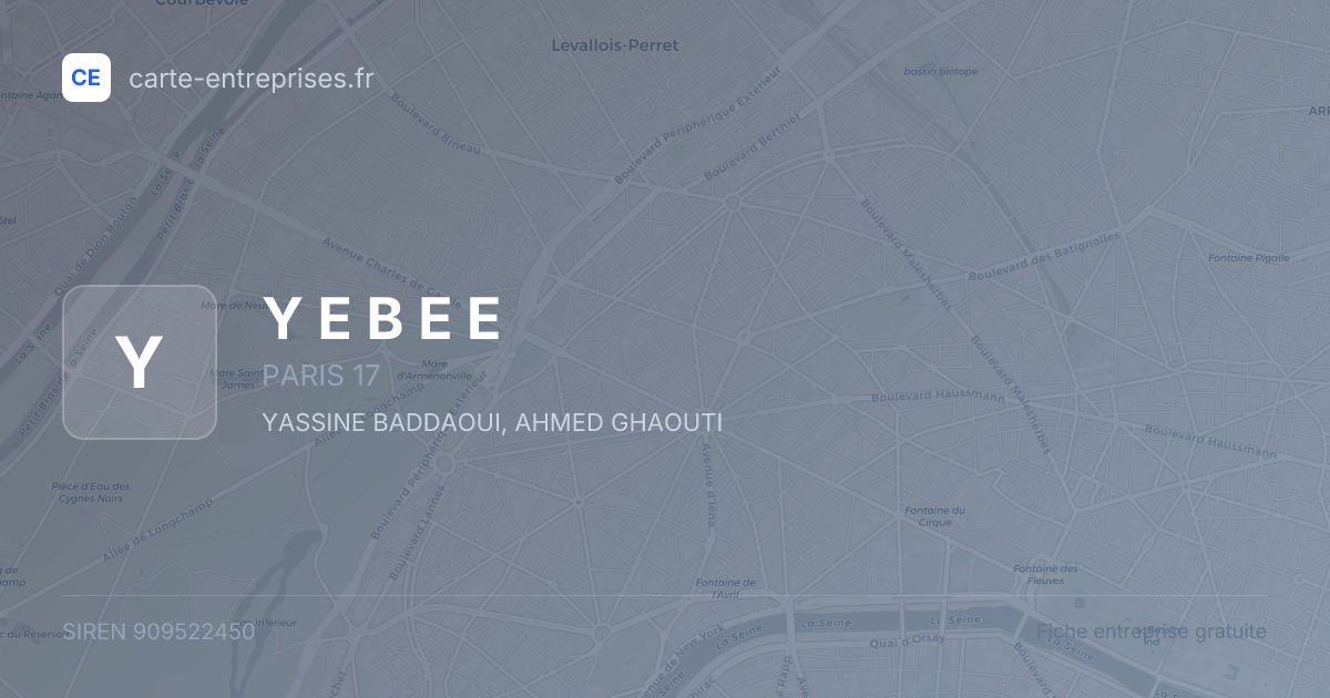 Y E B E E — 909522450 — fiche entreprise