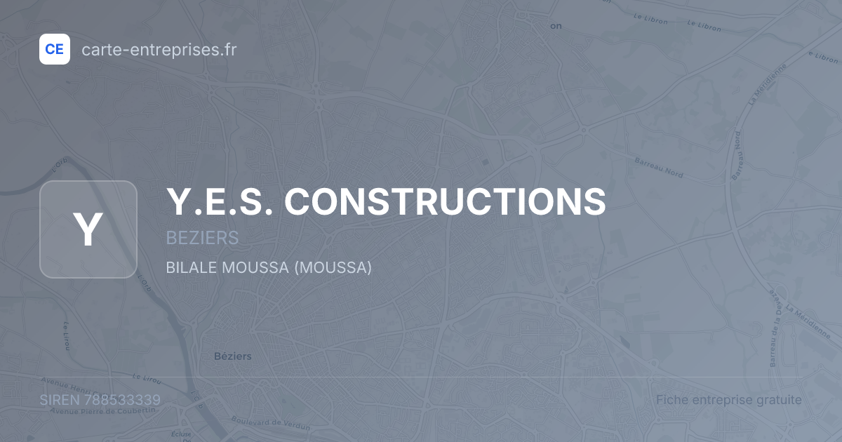 Y.E.S. CONSTRUCTIONS — 788533339 — fiche entreprise