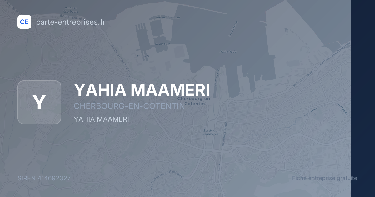 YAHIA MAAMERI — 414692327 — fiche entreprise
