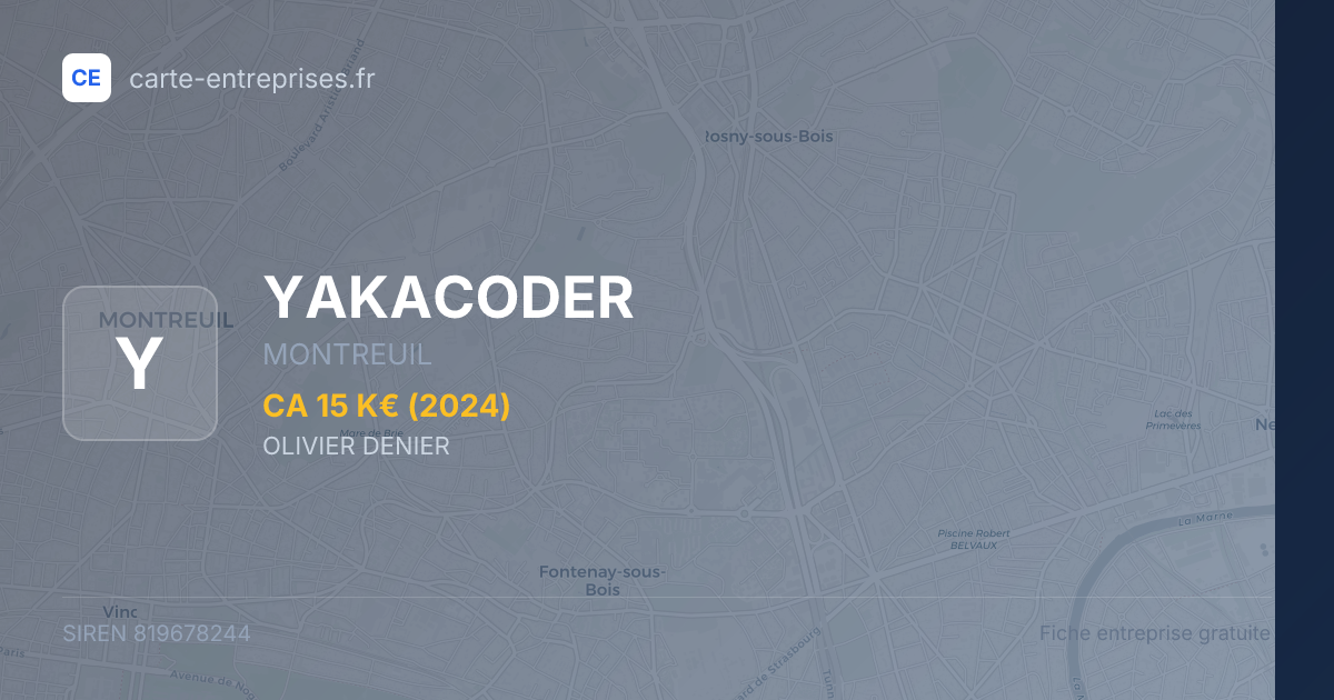 YAKACODER — 819678244 — fiche entreprise