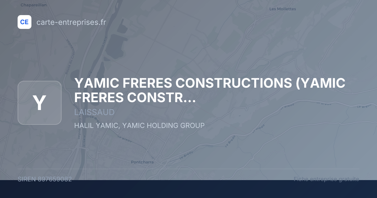YAMIC FRERES CONSTRUCTIONS — 897659082 — fiche entreprise
