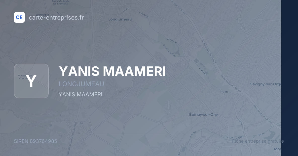 YANIS MAAMERI — 893764985 — fiche entreprise
