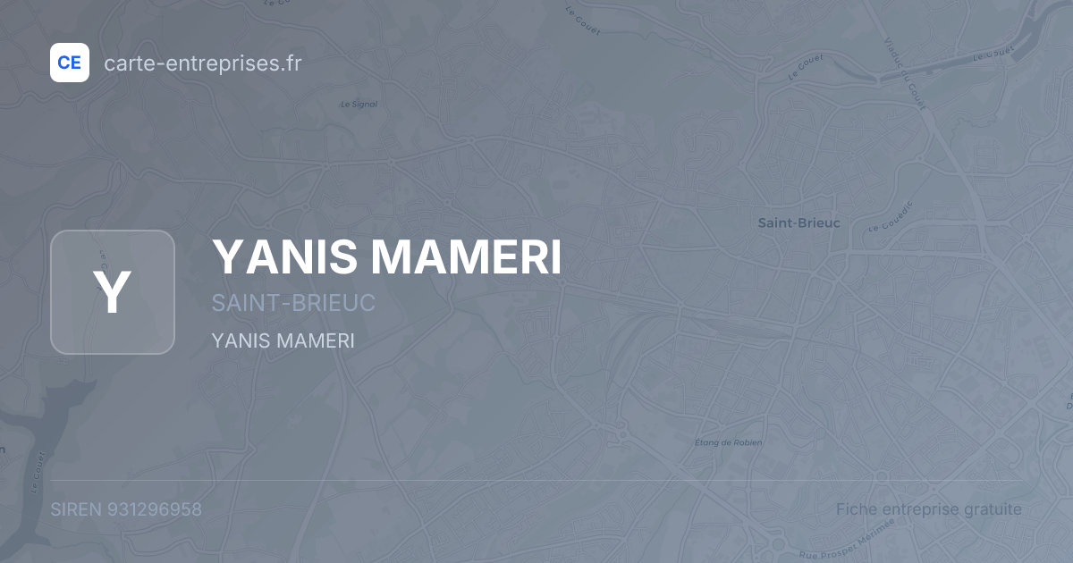 YANIS MAMERI — 931296958 — fiche entreprise