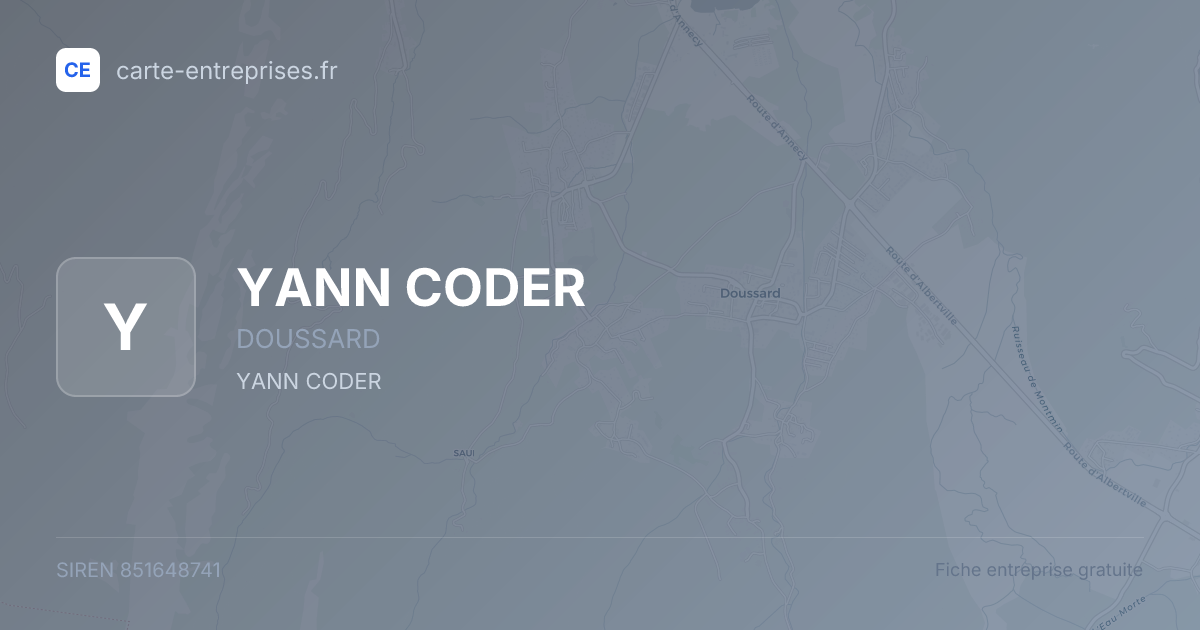 YANN CODER — 851648741 — fiche entreprise