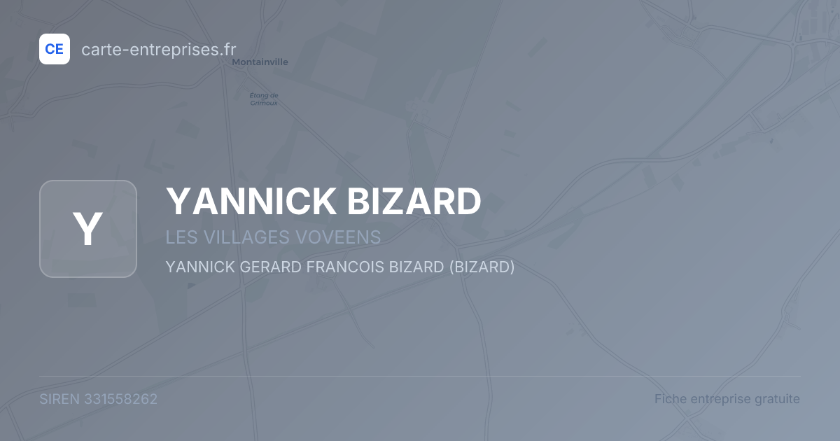 YANNICK BIZARD — 331558262 — fiche entreprise