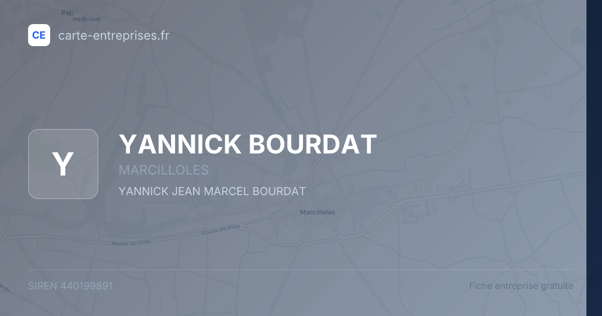 YANNICK BOURDAT — 440199891 — fiche entreprise