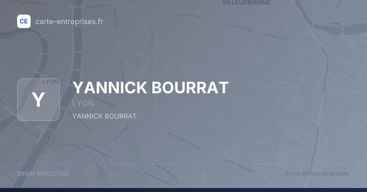 YANNICK BOURRAT — 809037591 — fiche entreprise