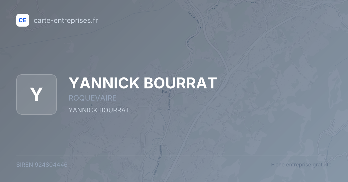 YANNICK BOURRAT — 924804446 — fiche entreprise