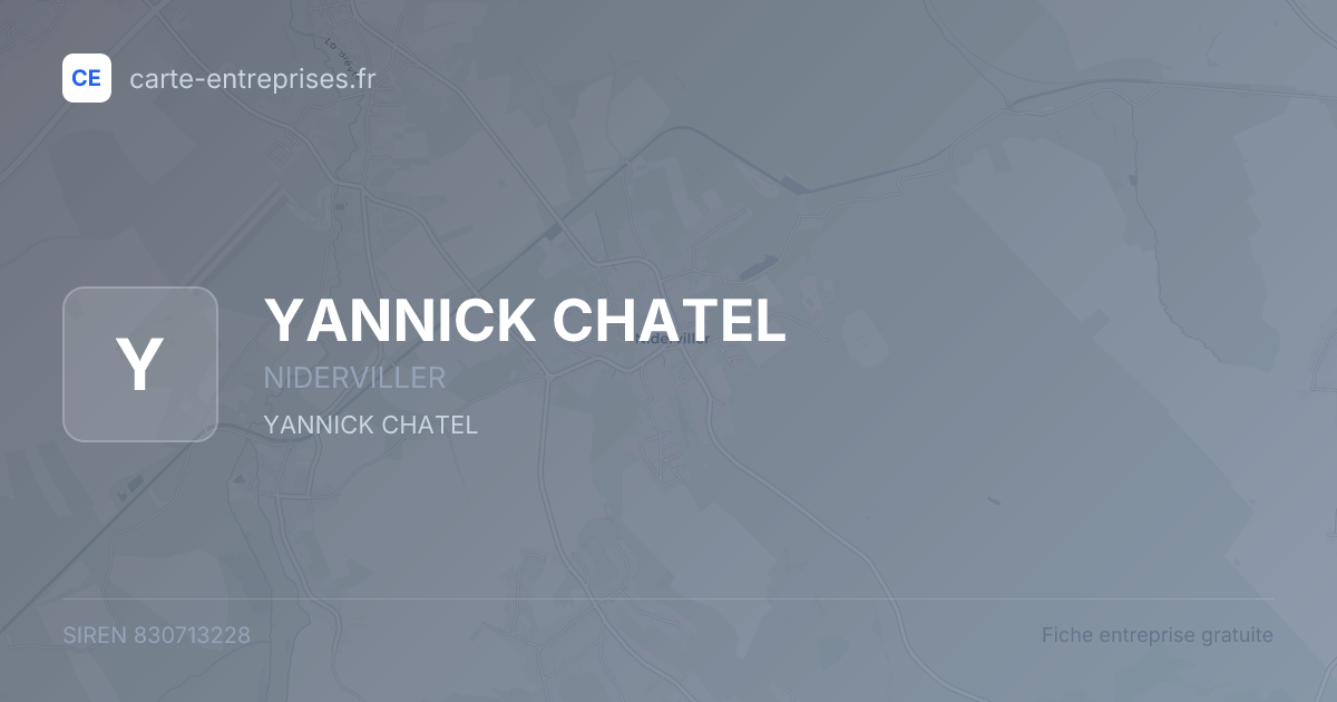 YANNICK CHATEL — 830713228 — fiche entreprise