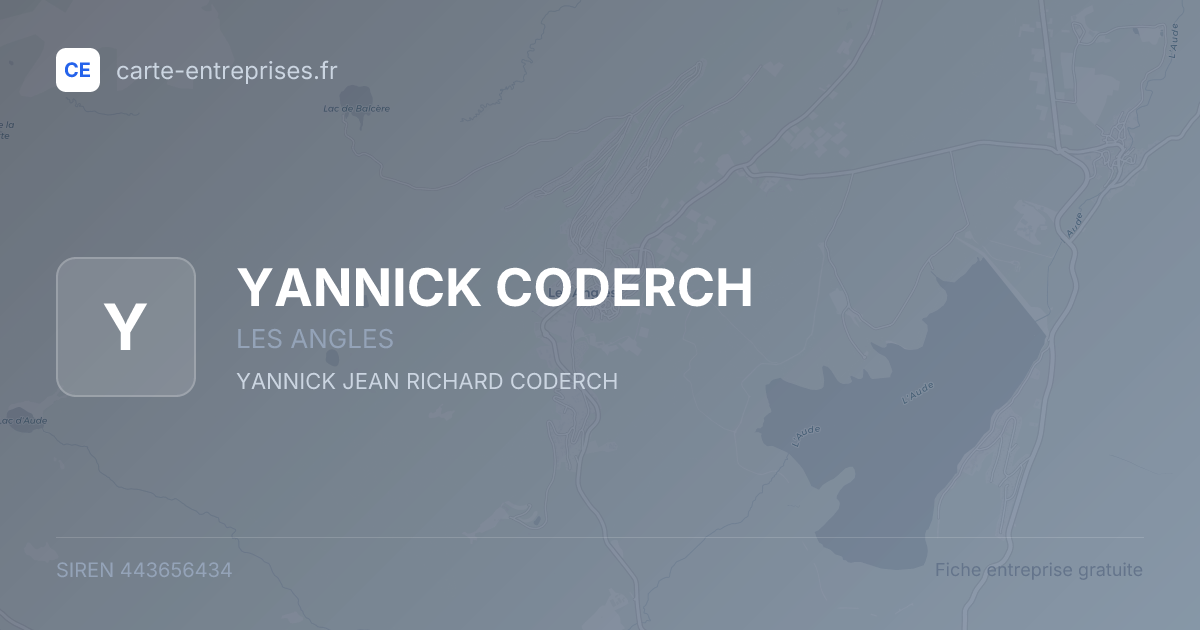 YANNICK CODERCH — 443656434 — fiche entreprise
