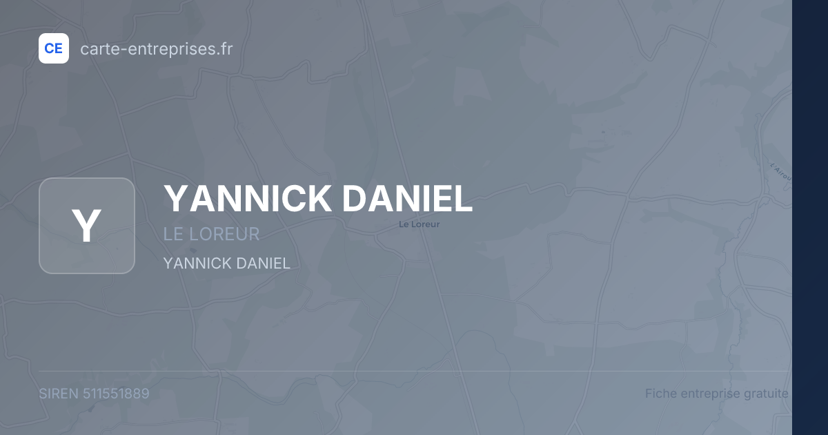 YANNICK DANIEL — 511551889 — fiche entreprise