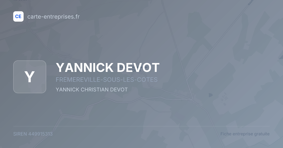 YANNICK DEVOT — 449915313 — fiche entreprise