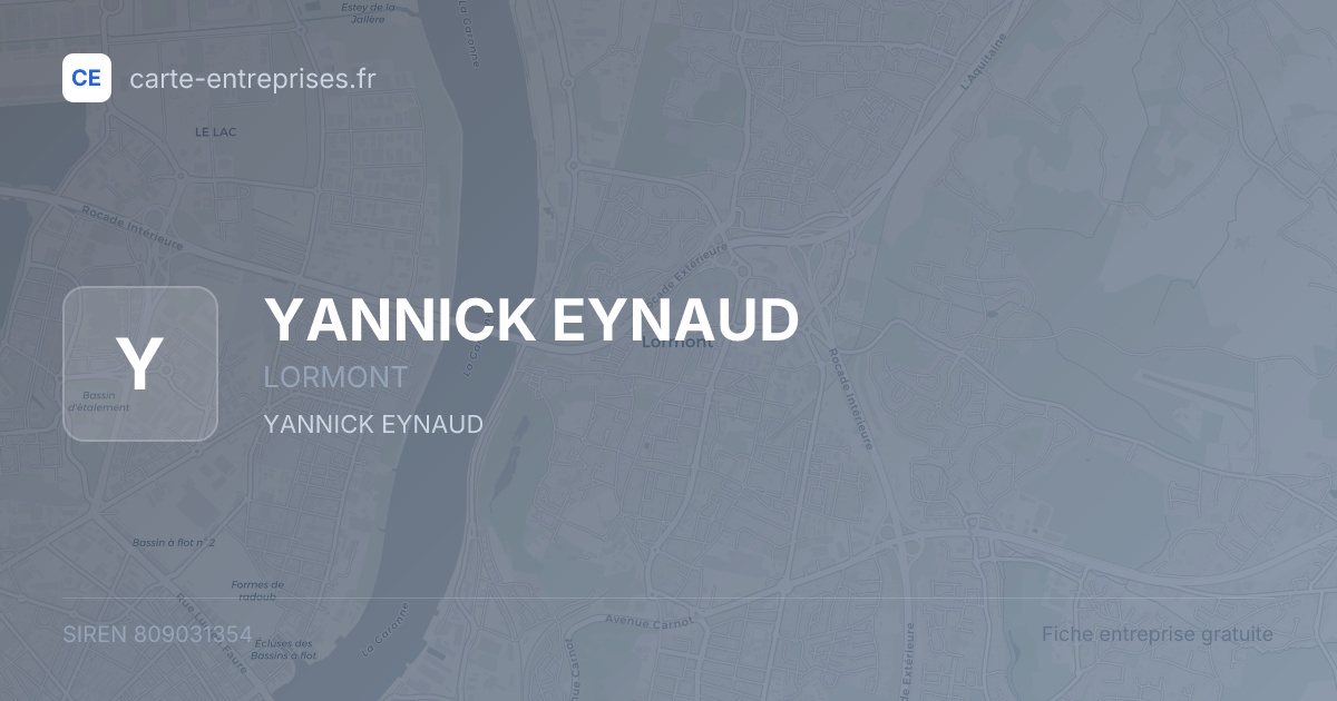 YANNICK EYNAUD — 809031354 — fiche entreprise