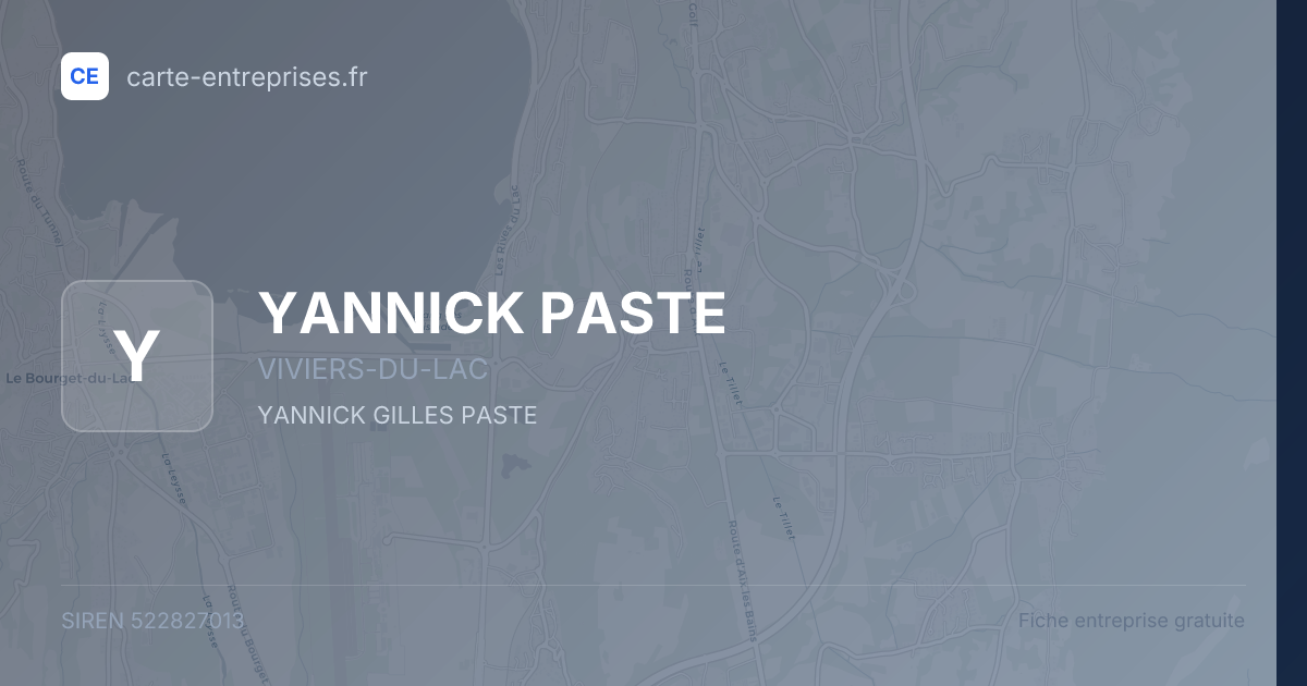 YANNICK PASTE — 522827013 — fiche entreprise
