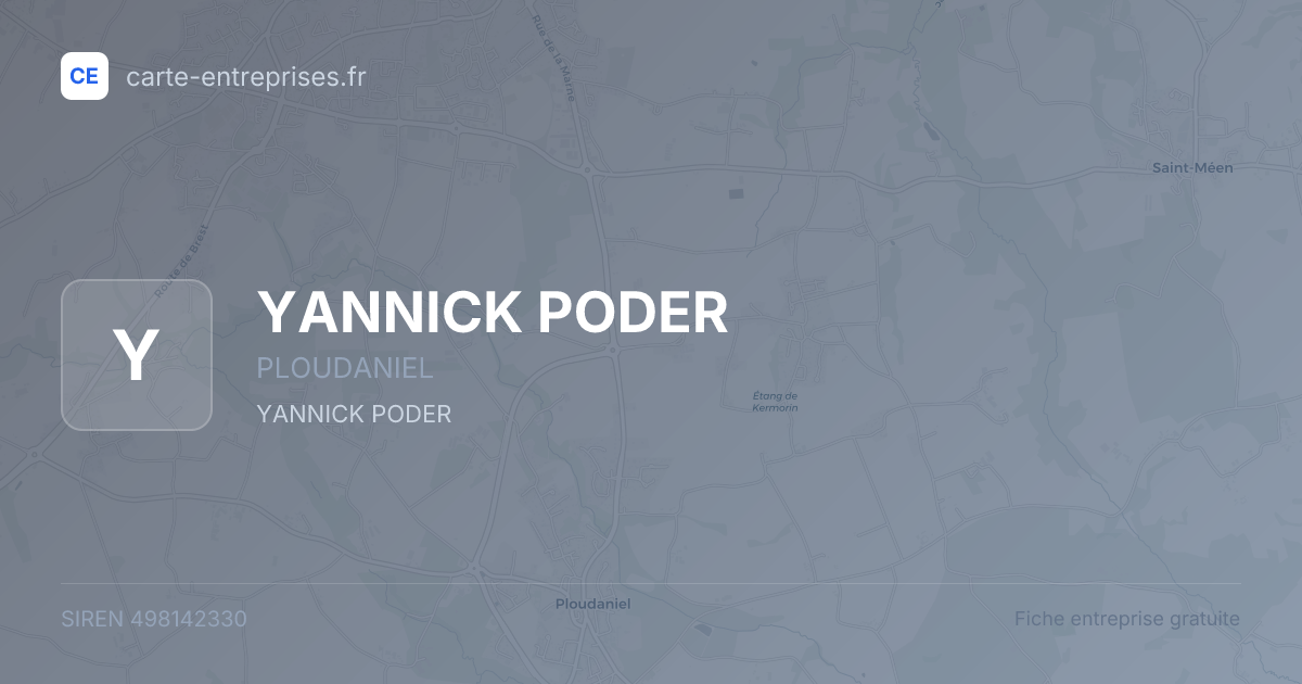 YANNICK PODER — 498142330 — fiche entreprise