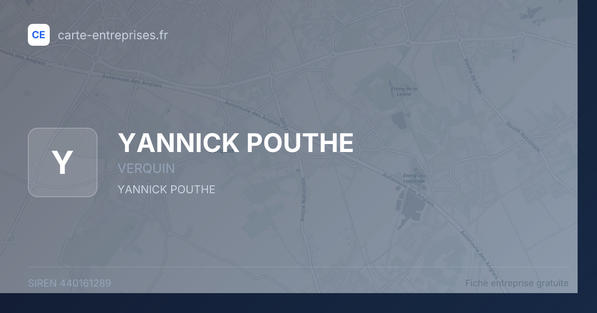 YANNICK POUTHE — 440161289 — fiche entreprise