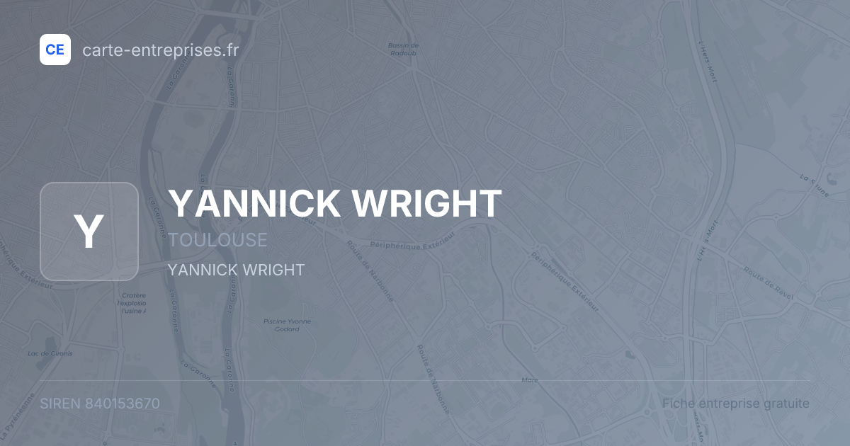 YANNICK WRIGHT — 840153670 — fiche entreprise