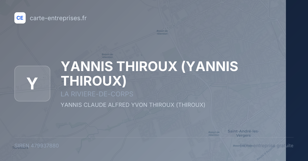 YANNIS THIROUX (YANNIS THIROUX) — 479937880 — fiche entreprise