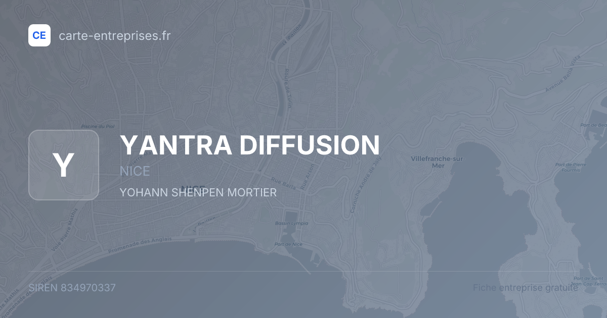 YANTRA DIFFUSION — 834970337 — fiche entreprise
